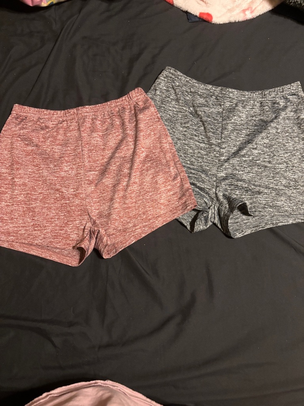 SHEIN Marled Red Lounge Shorts Duo